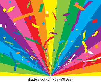 Rainbow colored halo illustration background