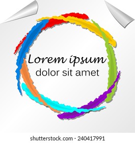Rainbow colored leaflet background in grunge style