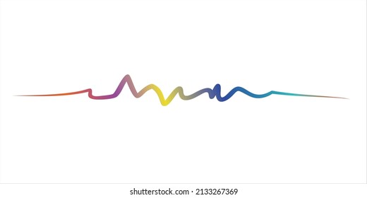 Regenbogenfarbene Linienwelle ist gut für den oberen Hintergrund