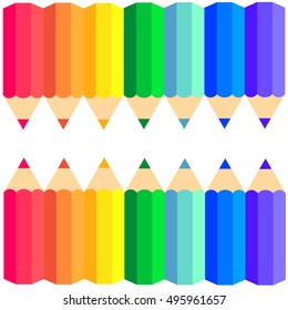 rainbow colored pencils