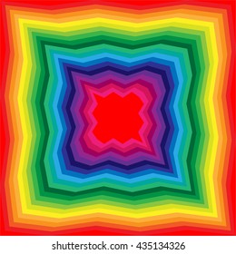 Rainbow Colored Polygonal Abyss. Geometric Abstract Background. Suitable for textile, fabric, packaging and web design. Vector Illustration.