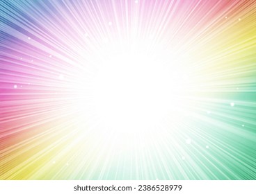 Rainbow colored radial texture background