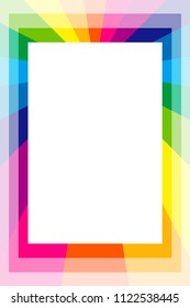 Rainbow Colored Radiation Square Frame Picture Stock Vector (Royalty ...