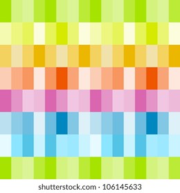 Rainbow colored rows of rectangles