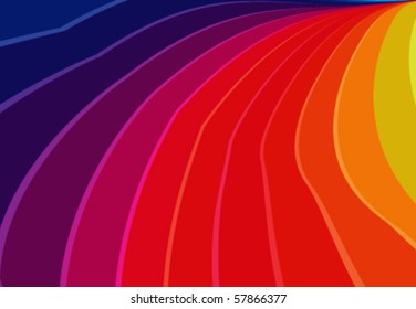 Rainbow colored slide vector illustration