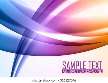 Rainbow colored soft curves abstract background