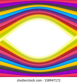 Rainbow Colored Stripes Banner. Abstract Vector Background