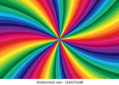 Rainbow Colored Swirl Twisting Background