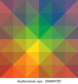 Rainbow colored triangle background