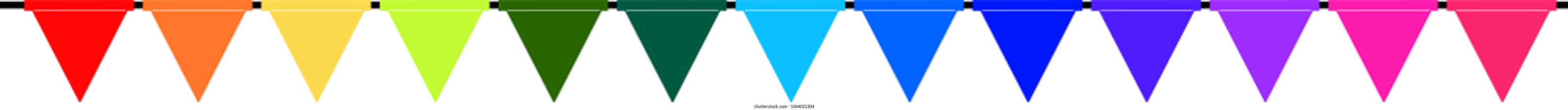 Rainbow colored Triangular bunting