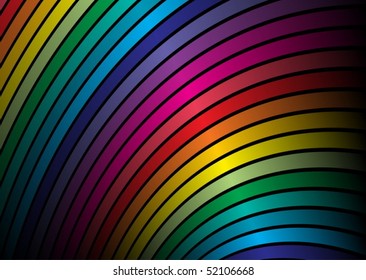 Rainbow colored vector arcs