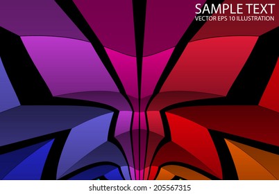 Rainbow colored vector background illustration - Shiny vector rainbow template