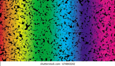 Rainbow colored vector halftone dots for backgrounds. Vector illustration