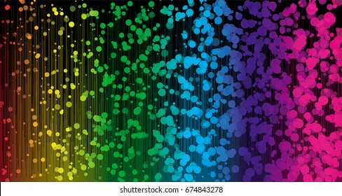 Rainbow colored vector halftone dots for backgrounds. Vector illustration