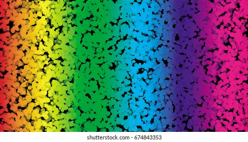 Rainbow colored vector halftone dots for backgrounds. Vector illustration