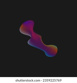 a rainbow colored wave on a black background