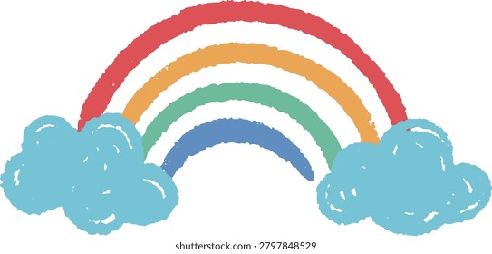 rainbow colorfu sky clouds dreamy