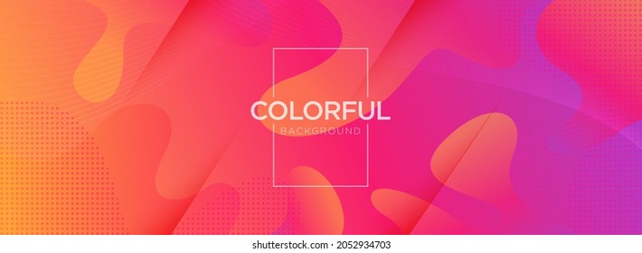 Rainbow Colorful 3d Dynamic Fluid Background. Abstract Background with Dynamic Gradient Styles. Usable for Background, Wallpaper, Banner, Poster, Brochure, Card, Web, Presentation.