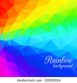 Rainbow colorful abstract background. Geometric style. Vector illustration