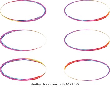 rainbow colorful abstract different circles set