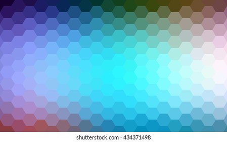 Rainbow colorful abstract geometric gradient hexagon. Abstract polygon pattern background.