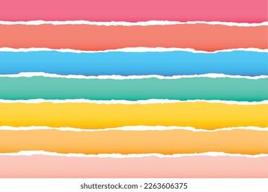 fondo de color arcoiris en vectores de estilo roto de papel 