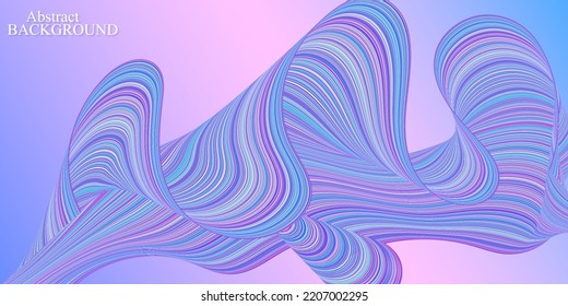 Fondo de color arcoiris. Onda de flujo de franjas. Diseño abstracto fluido. Color líquido.