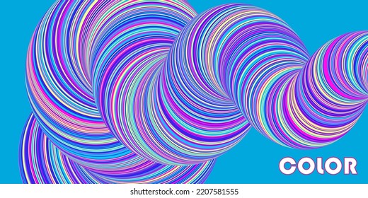Fondo de color arcoiris. Onda de flujo de franjas. Diseño abstracto fluido. Color líquido.