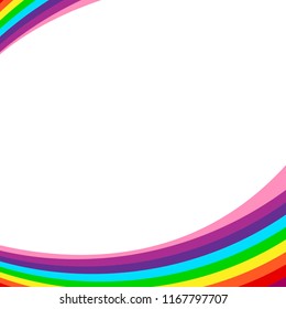 rainbow colorful banner web template frame background square blank and copy space for advertising banner promotion sale discount on media social online marketing products (vector)