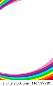 rainbow colorful banner web template frame background blank and copy space for advertising banner promotion sale discount on media social online marketing products (vector)