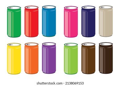 rainbow colorful beer alcohol juice soda packaging bottle vector illustration