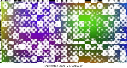 Rainbow of colorful blocks abstract background - 3d render