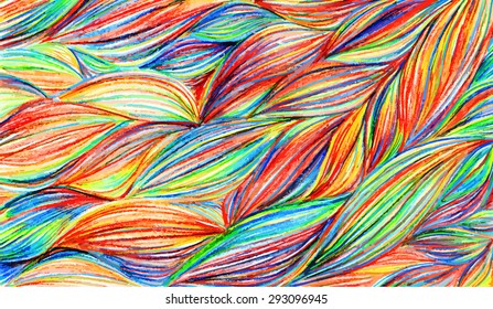 Rainbow colorful braids waves pattern texture background vector