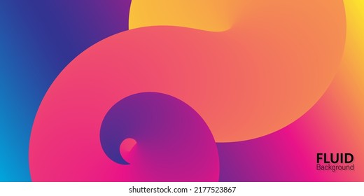 Rainbow colorful gradient. Fluid background. Dynamic 3d flow wave. Fluid abstract design. Liquid color.