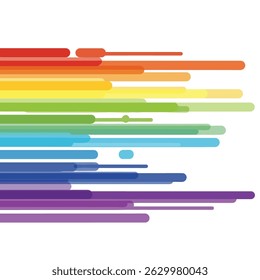 Rainbow colorful gradient horizontal stripes