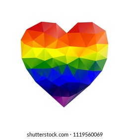 Rainbow colorful heart