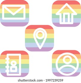 Rainbow colorful icon made to commemorate June as LGBT month. You can use it for your cellphone icon