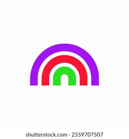 rainbow colorful icon sign vector