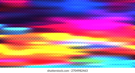 Efecto de prisma de luz colorida del arco iris, fondo transparente. Reflejo del holograma, superposición cristalina de la sombra de la fuga. Ilustración vectorial de fondo de luz iridiscente borrosa abstracta.	