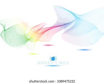 rainbow colorful light waves line bright abstract 