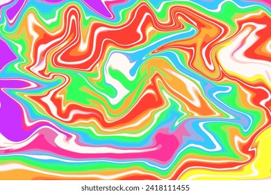 Rainbow Colorful Liquid Watercolor Pattern Texture Background. Vector Illustration. Wallpaper. Backdrop. Banner