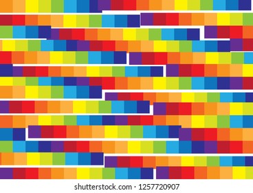 Rainbow colorful mosaic pattern background