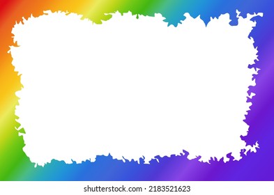 Rainbow Colorful Rectangle Border Design Concept Stock Vector (Royalty ...