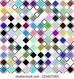 Rainbow Colorful Squares Grid Pattern Background