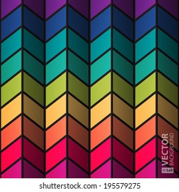 Rainbow colorful stained-glass rectangles abstract background. RGB EPS 10 vector illustration