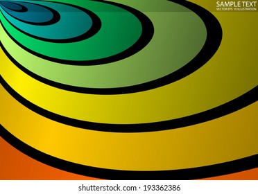 Rainbow colorful vector arcs spreading - Vector art rainbow curvatures background  illustration