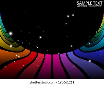 Rainbow colorful vector background template - Vector design template background illustration