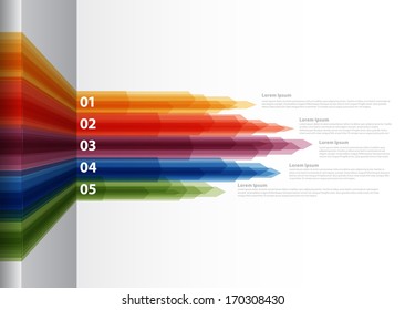 Rainbow colorful vector Paper Progress background / product choice or versions