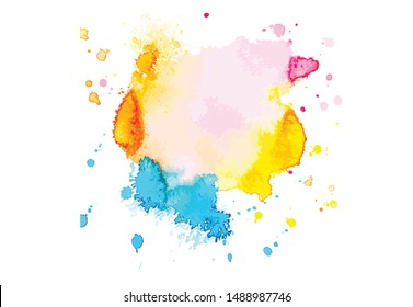 rainbow colorful vector watercolor background design illustration.