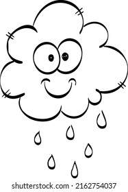 Rainbow coloring page. Easy to print weather coloring page for kids 